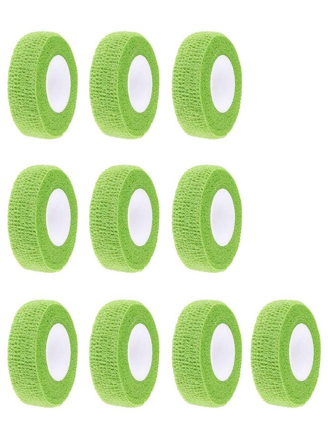 ESUPPORT 1 Inches X 5 Yards Green Self Adherent Cohesive Wrap Bandages Adhesive Wounds Strong Elastic First Aid Tape for Sport Wrist Ankle 10 Count - Image 1